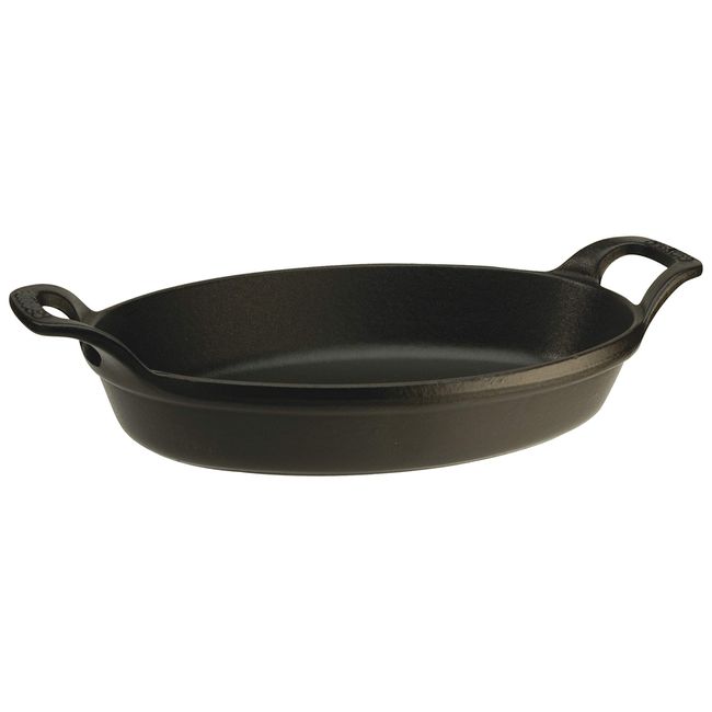 Staub Dish 40509-546 Mini Oval Dish, Black, 5.9 inches (15 cm), Induction Heating Compatible