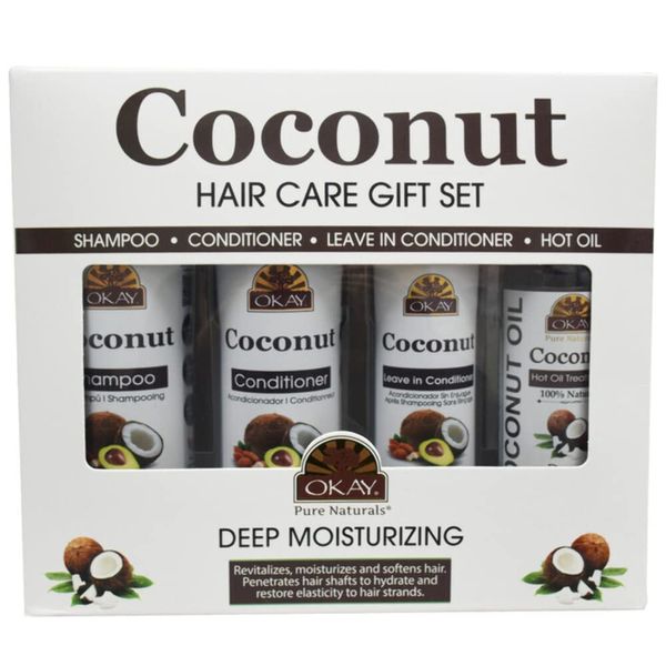 Okay Coconut Deep Moisturizing Hair Care Gift Set 4pk, 12 ounces