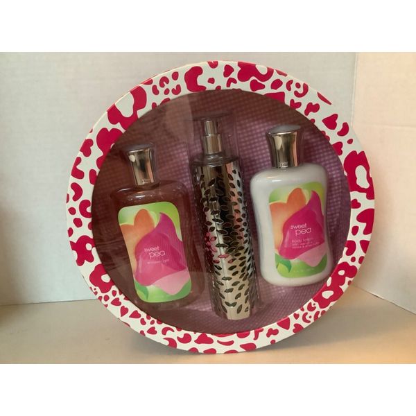 SWEET PEA ~ 3PC GIFT SET ~ Bath & Body Works ~ NEW in Box ~ Gel ~ Mist ~ Lotion