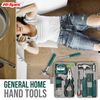 25pc Green Small Compact Hand Tool Kit Set for Home & Office DIY. Household Basic Toolkit Starter Repairs in a Portable Tool Box Case