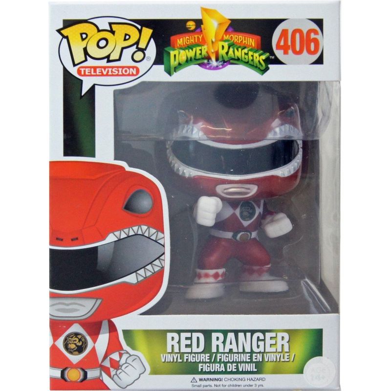 Funko Pop! Mighty Morphin Power Rangers Metalic Red Ranger Action Vinyl ...