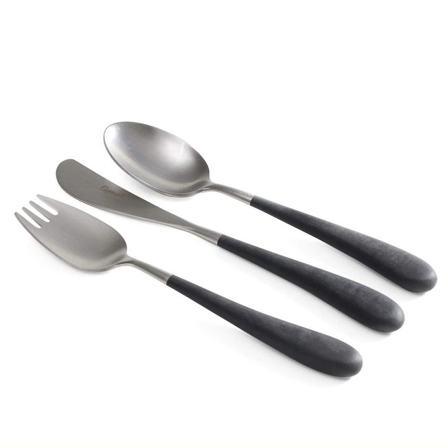 Cutipol Alice Set (ALICE SET) Children's Cutlery (Black x Silver)