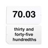 Learning Advantage 8658 Decimal Flash Cards