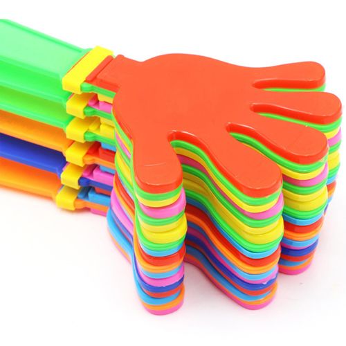 DFsucces 10 Pcs Hand Crackling Clap Toys Cheer Cheer Party Spirit Stick Game Accessories Sports Event Birthday Party Supplies (Random Color)