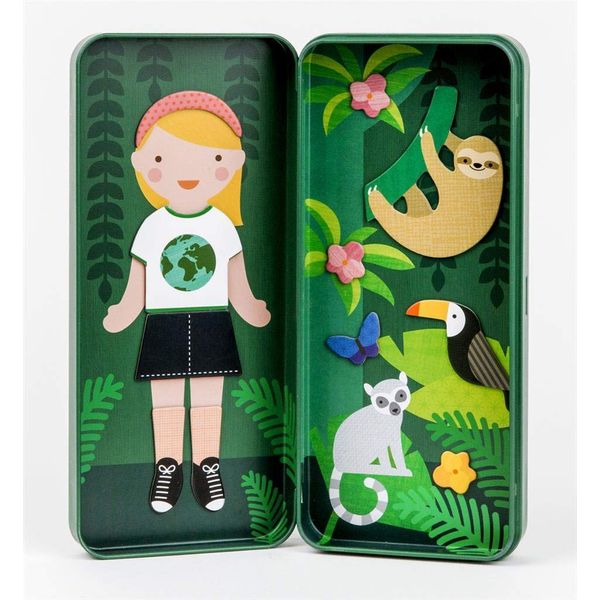 Petit Collage Magnetic Dress Up, Nature Studies – Magnetic Game Board with Mix and Match Magnetic Pieces, Ideal for Ages 3+ – Includes 2 Scenes and 25 Creative Magnetic Pieces