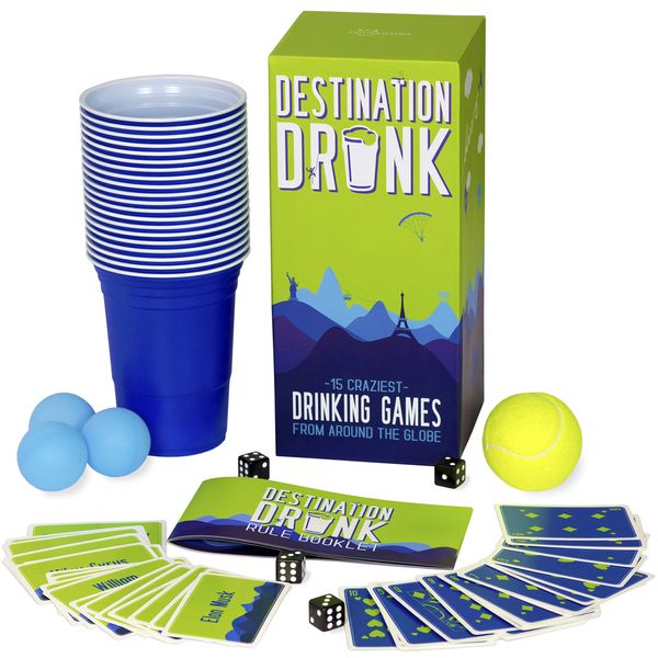 Destination Drunk - 15 Craziest Drinking Games for Adults Party from Around the Globe, Beer Pong & More, The Best & Exciting Adult Party Games from Japan, Peru, Germany, & More, Great Stocking Fillers