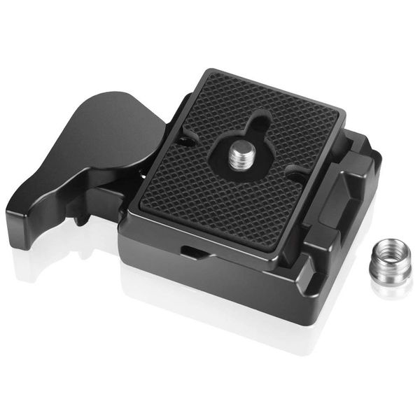 UTEBIT Kamera Schnellwechselplatte, 323 Quick Release Plate Schnellwechselsystem Stativ Wechselplatte mit 1/4"-3/8" Schraube Kompatibel für Manfrotto 200PL Schnellwechselplatte für Kamera, Stativ