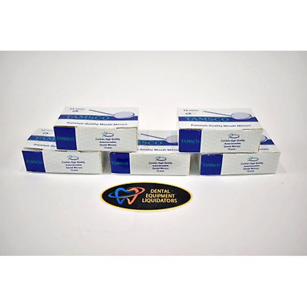 QTY 60 (5 Boxes) Simple Stem #5 Autoclavable Front Surface Dental Mirrors