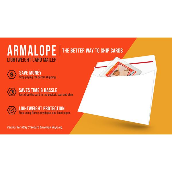CardShellz Armalope Envelope Single Pocket 50 Count for eBay Standard Shipping