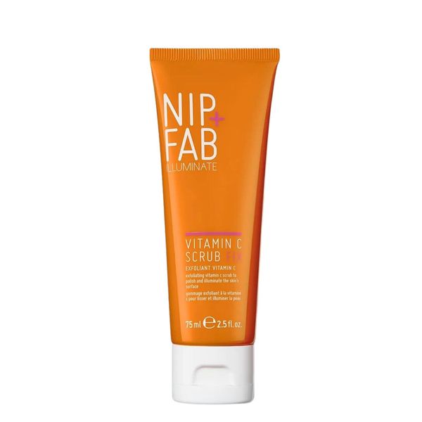 Nip + Fab Vitamin C Fix | Gesichtspeeling mit Vitamin C | Kokosnussöl | Kaffeesamen | Reinigendes Gesichtspeeling | Aufgehellte Haut | Geglättete Fältchen | 75 ml