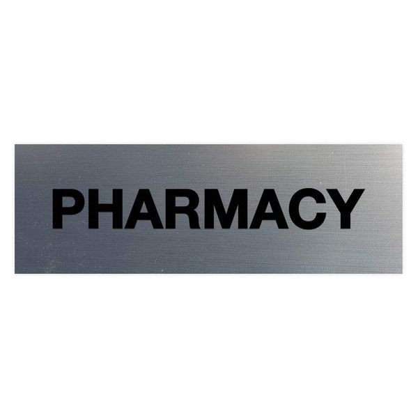 Signs ByLITA Basic Pharmacy Sign (Brushed Silver) - Large