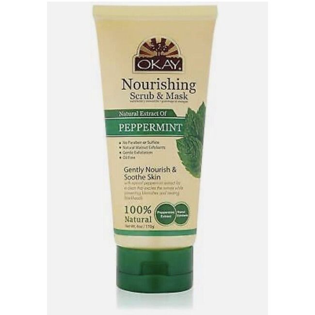 Okay Pure Naturals Nourishing Scrub & Mask Peppermint 6oz