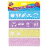 ART BOX 4 Pack Stencil Ruler, 1076