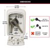 Master Lock Aluminium combination lock box for keys - discreet cream colour