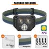 LED Motion Sensor Headlamp Rechargeable Super Bright Headlight Torch Flashlight