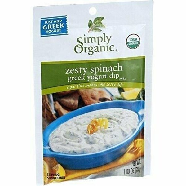 Simply Organic Spinach Dip Mix, ORGANIC, Gluten-Free 1.41 oz Packet