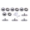 4 x Tenax fastener 2 hole base stud set (Made in England) button nut and stud