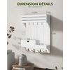 Decorative Key Holder Wall Mount for Home Decor - Stylish Mail Organizer with 9 