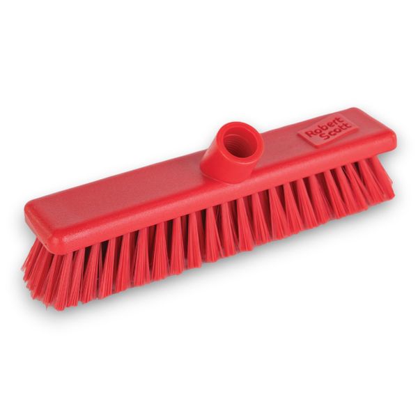Robert Scott 30cm Washable Soft Bristle Broom Head Colour Coded (Red)