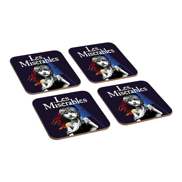 Les Miserables Misérables 4 Piece Wooden Coaster Set