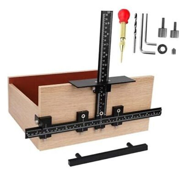 Cabinet Hardware Jig for Handles, Adjustable Template with Convenient A-Normal