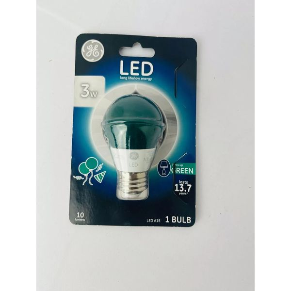 GE 3-Watt 3W LED Party Light Bulb , Green NEW!