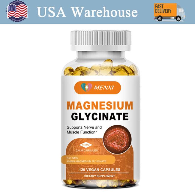 Magnesium Glycinate 400MG High Absorption,Improved Sleep,Stress & Anxiety Relief