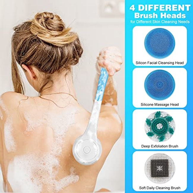 1200mAh Rechargeable Electric Scrubber with Detachable Head