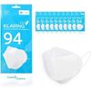 KLARING White Medium 30 Pack KF94 Face Mask Individual Packaged 4Layer Filter Breathable Mask with Soft Elastic Earloop