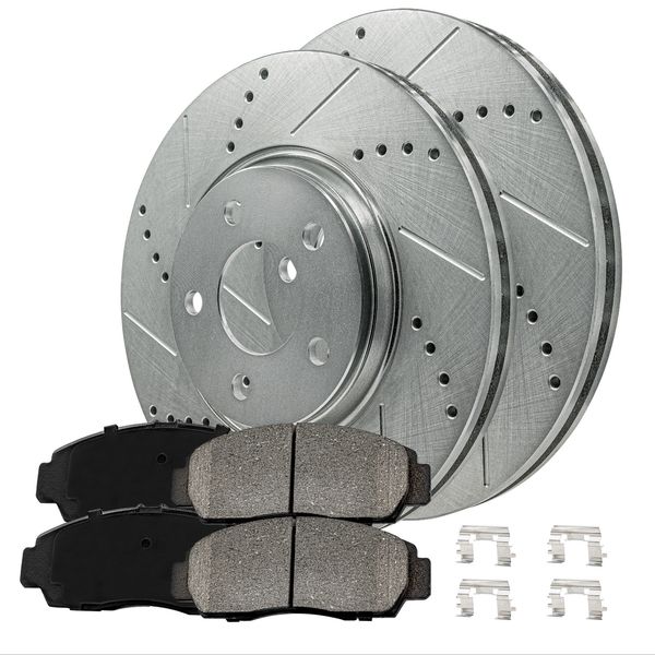 Rear Brake Kit Rotors + Ceramic Pads for Kia Optima 2011-2016