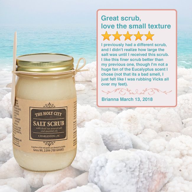  Exfoliating Body Scrub - Pure Dead Sea Salt Scrub for