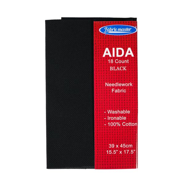 Aida 18 Count Black 39x45cm