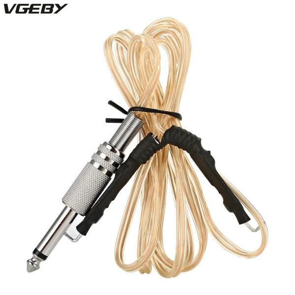 Tattoo Power Supply Clip Cord Transparent Heavy Duty Silicone Soft Hook Line Gun Wire Machine Accessories 1.7m