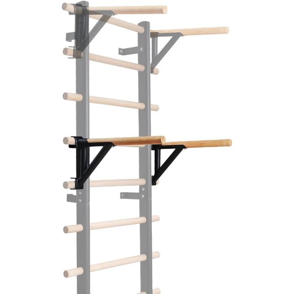 DHT Wood Stall Bar, Swedish Ladder Suspension Trainer with 9 Strategic DW-S