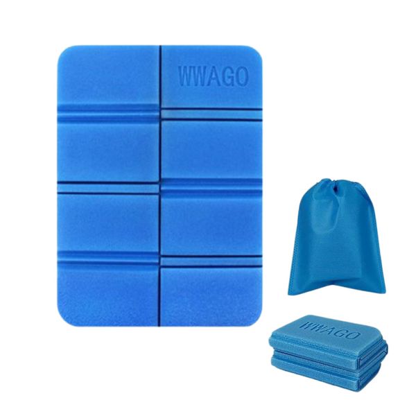 NASSIA Sauna Mat, Foldable, Lightweight, Quick Drying, Portable, Anti-Slip, Compact Storage (Blue)