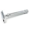 Parker Safety Razor, 91R Double Edge Safety Razor – Three-Piece Heavyweight Safety Razor with Brass Frame & Chrome Plated Knurled Handle –5 Premium Parker Platinum Double Edge Razor Blades Included
