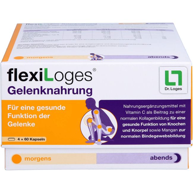 flexiLoges® Gelenknahrung - 240 Kapseln - Abgestimmtes Nährstoffkonzept für eine gesunde Funktion der Gelenke