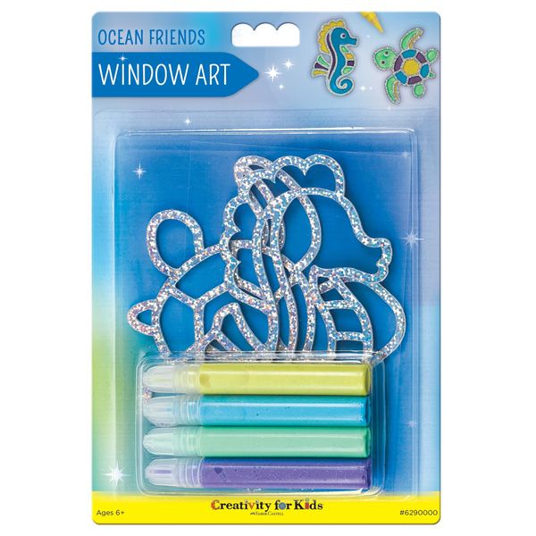 Creativity for Kids Window Art Project: Ocean Friends - Create Your Own Window Art, Under The Sea Suncatcher Kit