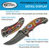 Szco Supplies 4.5" Printed Psychedelic Eye Liner Lock Folding Knife