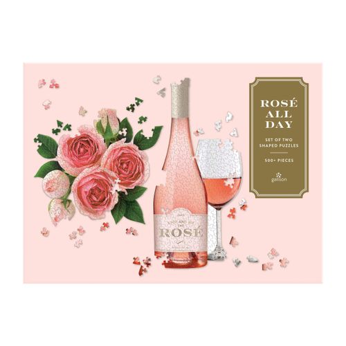 Rose All Day Set of Two Shaped Puzzles - 750+ pieces total!