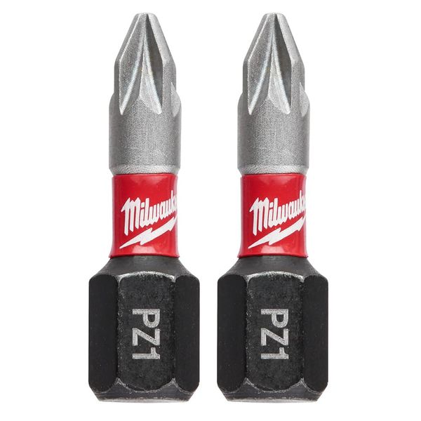 Milwaukee Electric - Shockwave 1 Impact POZIDRIV 1INSERT BITS 2PK