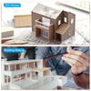 sourcing map 5Pcs ABS Plastic Rod Square Solid Bar 1/12" x 20" White Smooth Plastic Tube Rods for Handwork Model Material,DIY Sand Table,Architectural Model Making