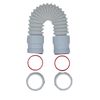 Flexible Waste Fitting Compression x Compression 1.5inch, 1 1/2inch Stretch Pipe for Bath Sink Universal Pipe Connector