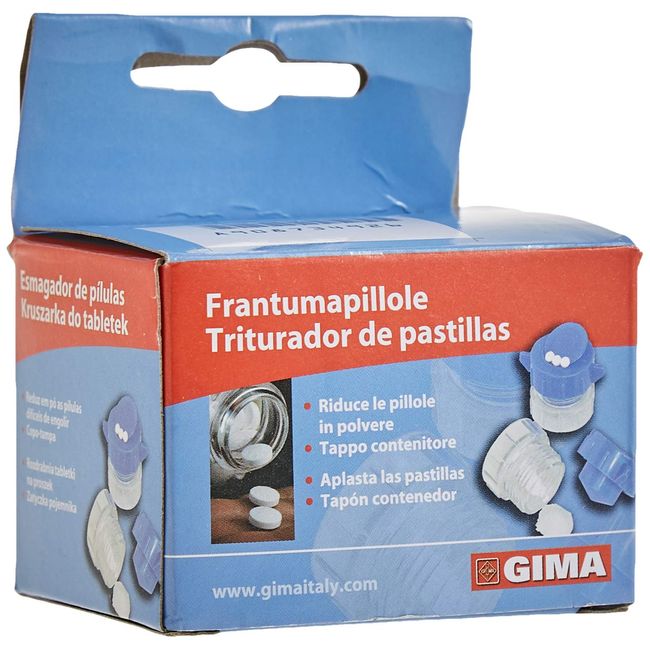 Gima - Ultra Pills Crushers, Professional and Domestic Pills Pulverizer, with built-in pillbox, for Elderly persons and Children, also suitable for Pets, pack of 1 unit