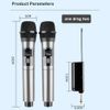 Pro UHF Wireless Microphone System Set Dual Handheld Rechargeable Karaoke Party