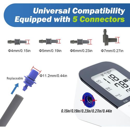 Child Small Size Cuff Compatible with Omron 5.5”-9.5” Inches (15-24CM) Blood Pressure Cuff ARM BP Replacement Cuff for Pediatric and Women (Small+ 5 Connectors)