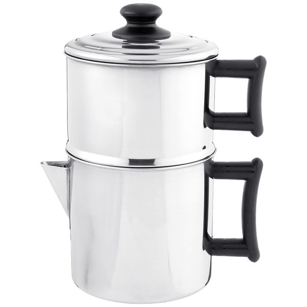 Lindy's Stainless Steel Drip Coffee Maker With Protective Plastic Handles, 10 cups,silver