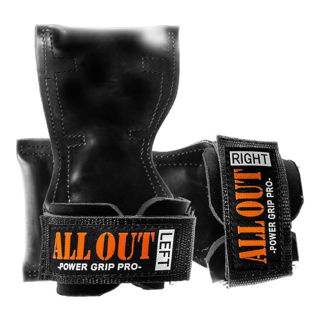 ALLOUT Power Grip Pro Wrist Straps, Authentic, 3 Sizes, 2 Colors, Orange, Size XL