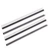 Sourcingmap 5Pcs 2.54mm Pitch 40P Single Row Curved Connector Pin Header Strip for Prototype Shield