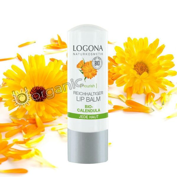 Logona Organic Natural Lip Balm Stick Calendula 5g for Cracked Lips & Corners